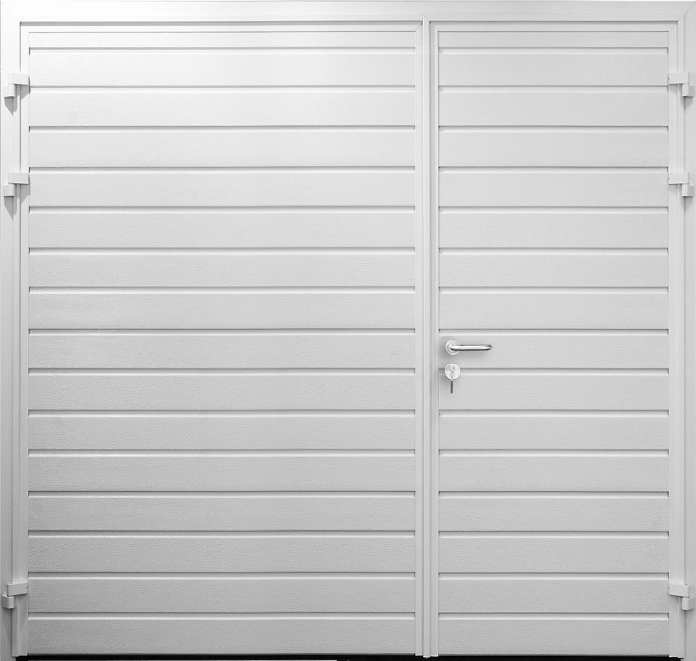 CarTeck Standard Rib Side Hinged Garage Door - Asymmetric Vertical