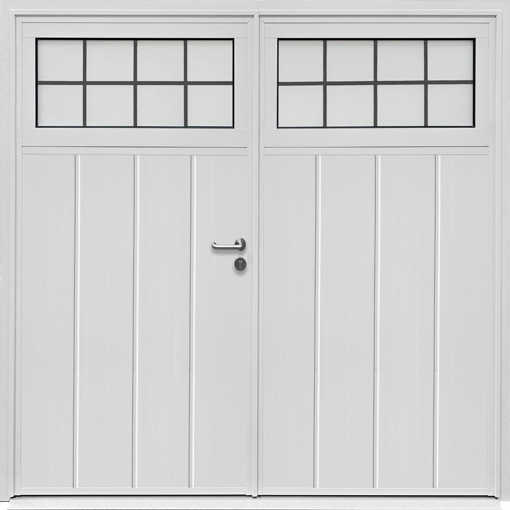 Carteck Insulated Traditional Side Hinged Garage Door - Centre Ribbed Vertical
