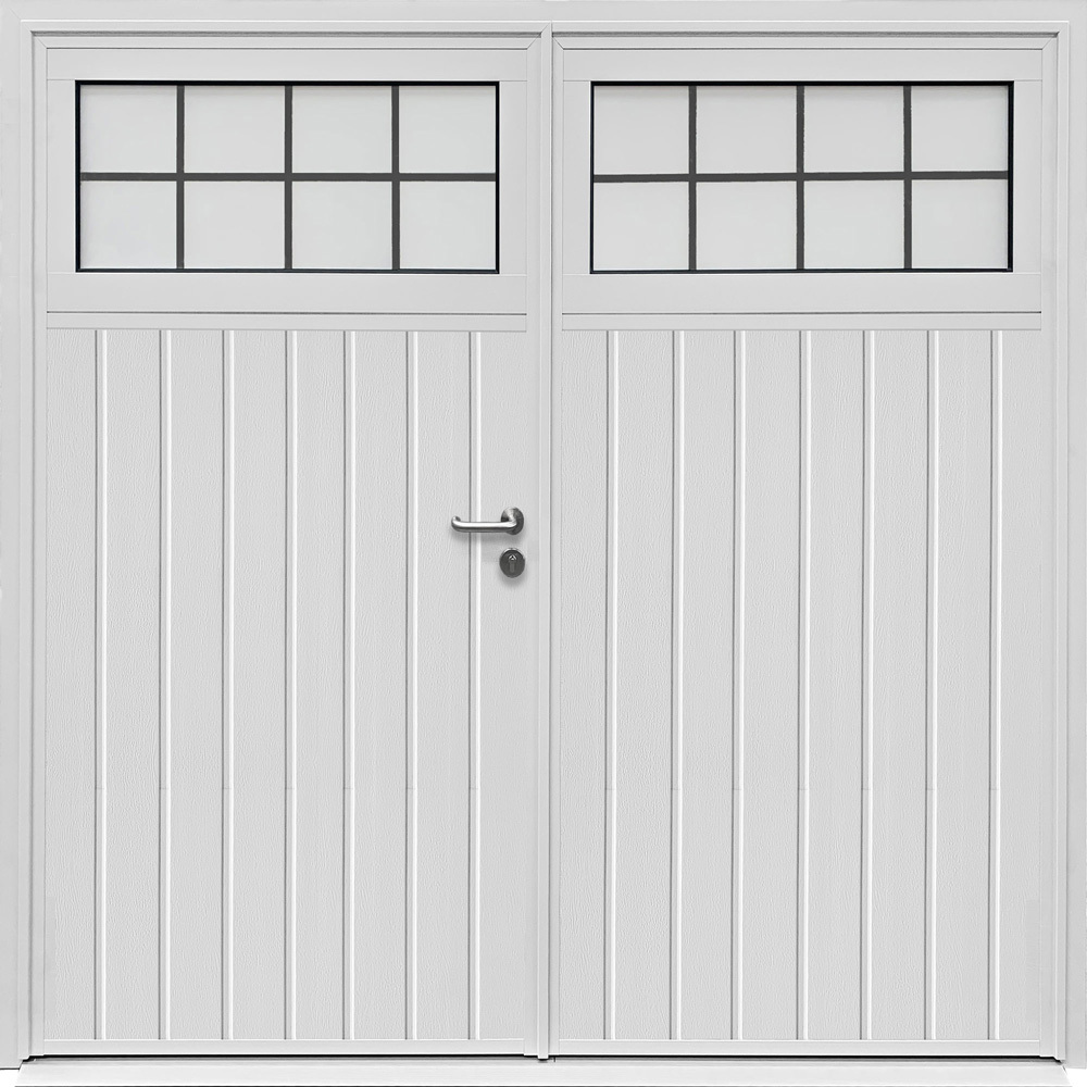CarTeck Insulated Traditional Side Hinged Garage Door - Standard Ribbed Vertical