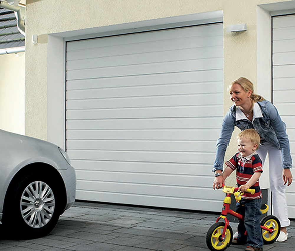 CarTeck Insulated Standard Ribbed Sectional Garage Door - Smooth White