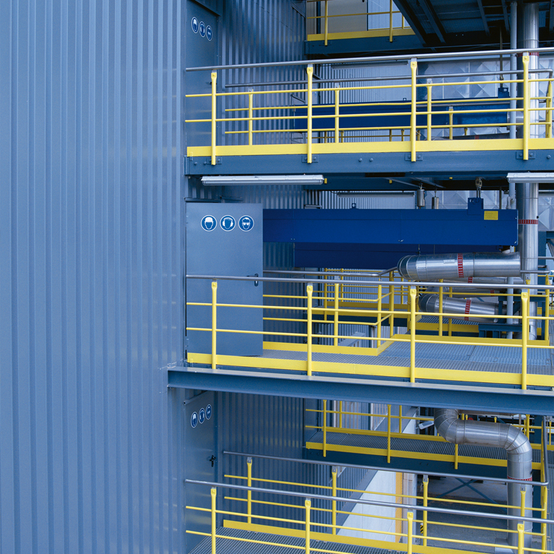 Access Steel Doors On Factory Gantries with Acoustic And High Frequency Closers