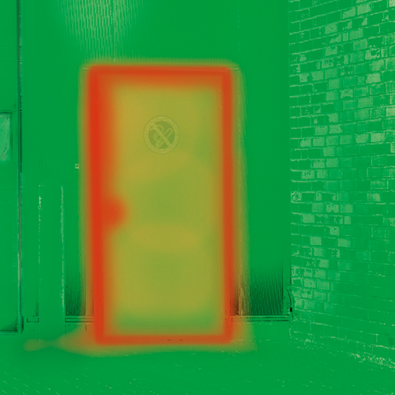 Thermal Imaging Of A Steel Doorsets Without Thermal Break