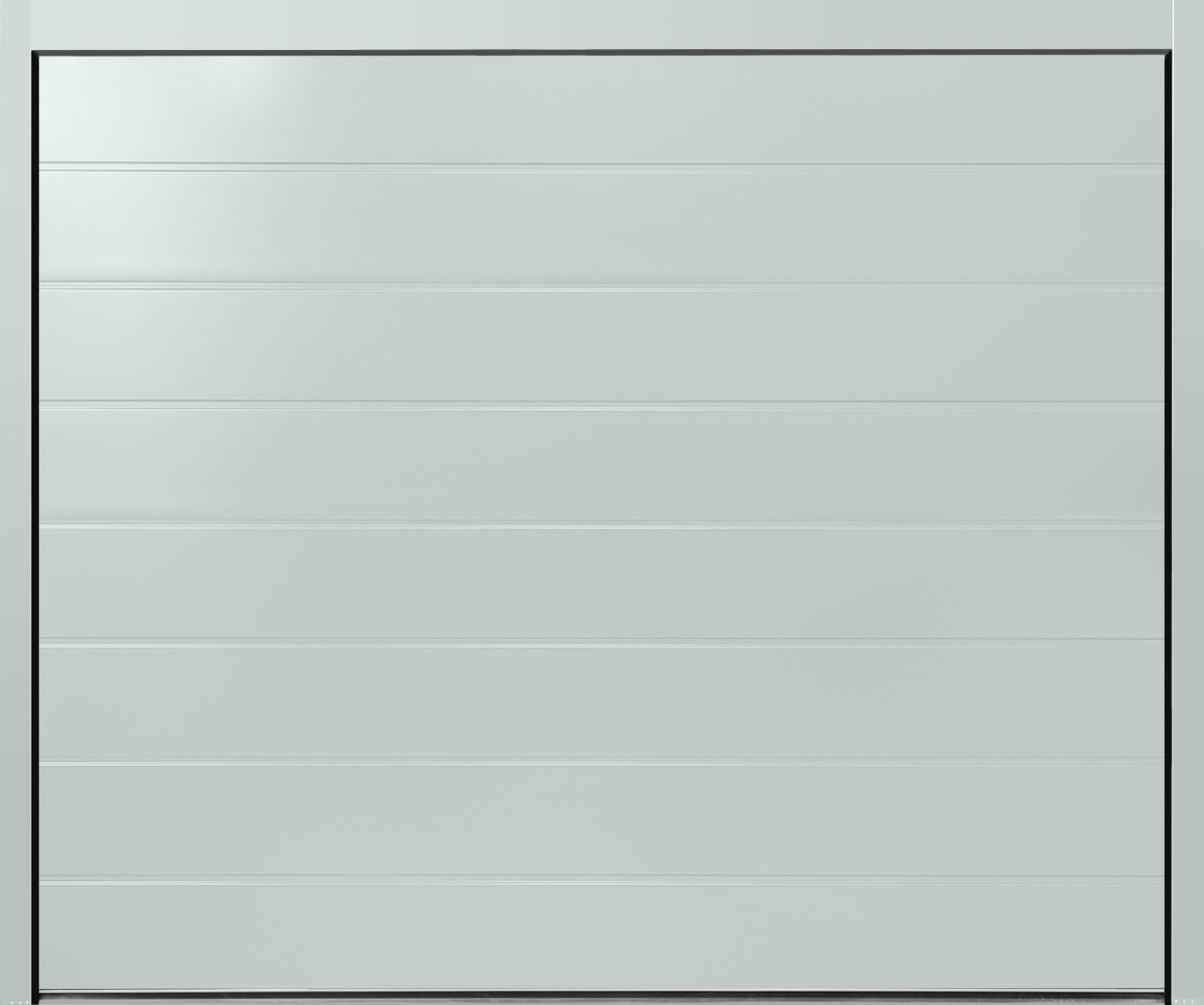 CarTeck Insulated Centre Ribbed Sectional Garage Door - Smooth Agate Grey RAL 7038