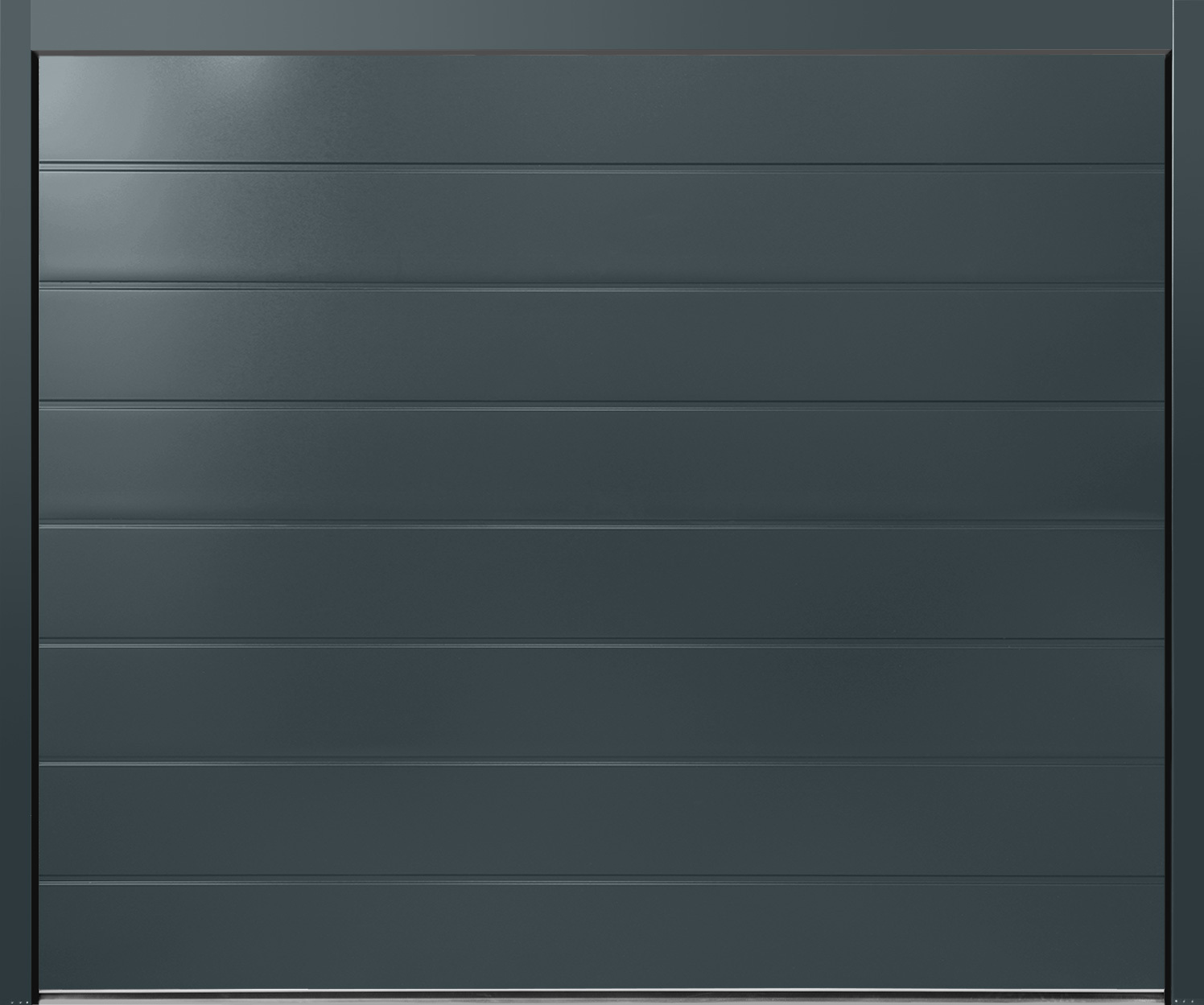 CarTeck Insulated Centre Ribbed Sectional Garage Door - Smooth Anthracite Grey RAL 7016