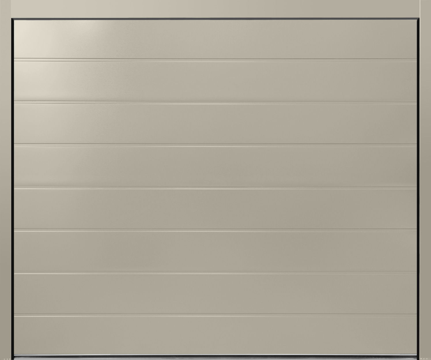 CarTeck Insulated Centre Ribbed Sectional Garage Door - Smooth Pebble Grey RAL 7032