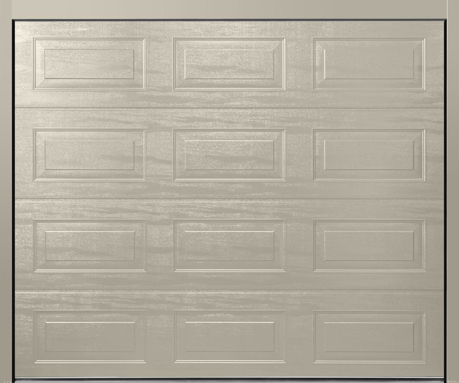 CarTeck Insulated Georgian Sectional Garage Door - Woodgrain Pebble Grey RAL 7032