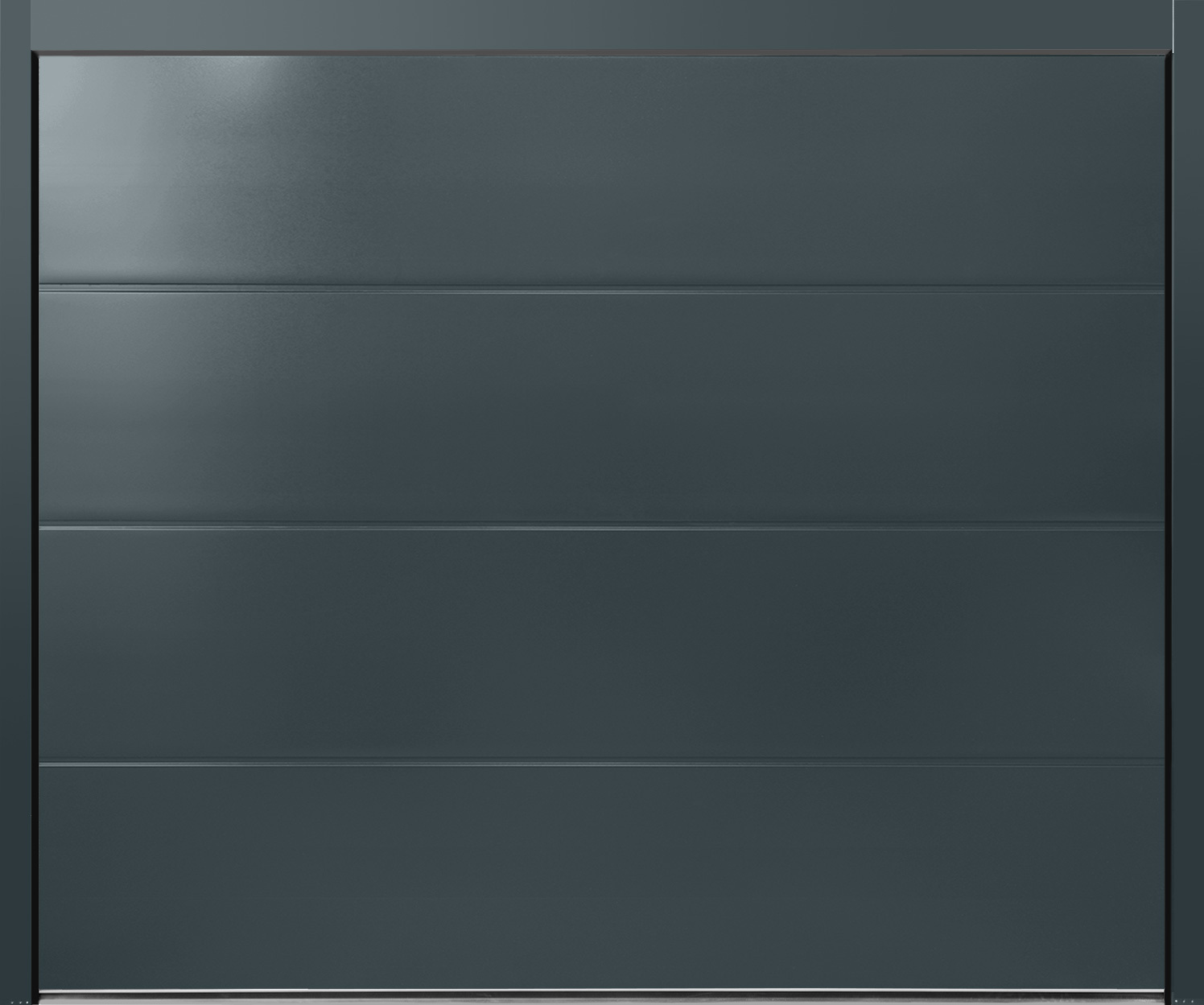 CarTeck Insulated Solid Sectional Garage Door - Smooth Anthracite Grey RAL 7016