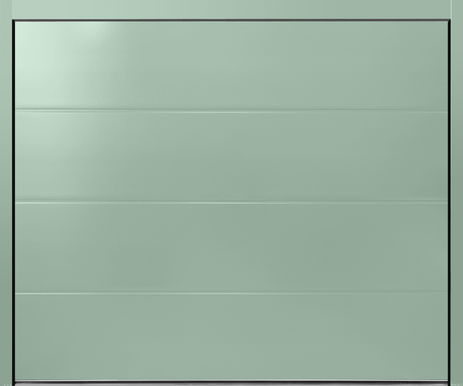 CarTeck Insulated Solid Sectional Garage Door - Smooth Chartwell Green BS 14 C 35