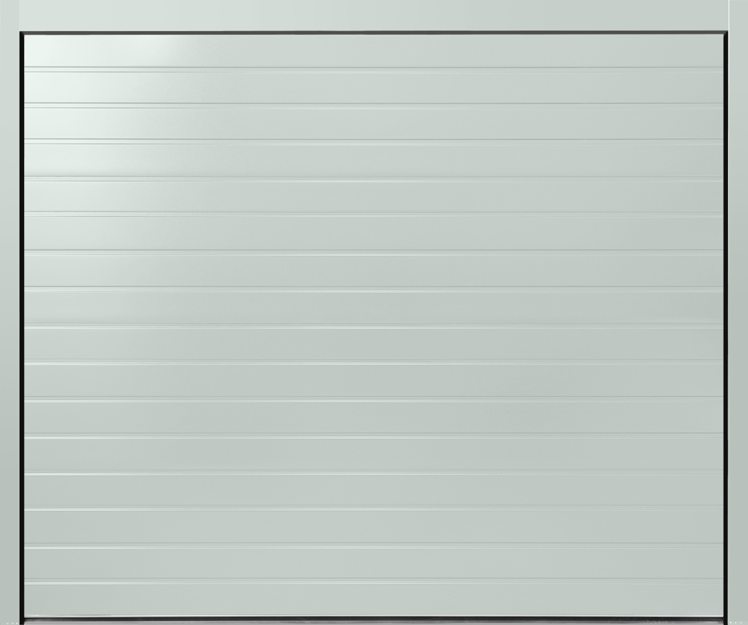 CarTeck Insulated Standard Ribbed Sectional Garage Door - Smooth Agate Grey RAL 7038