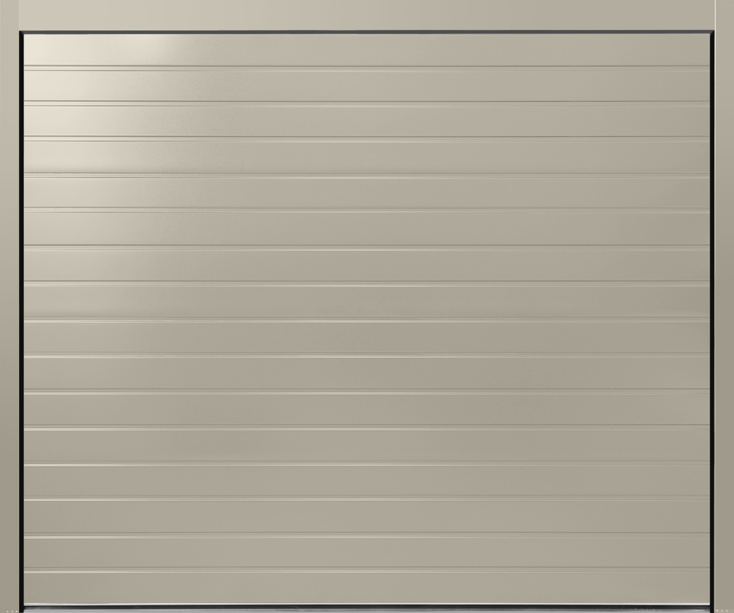 CarTeck Insulated Standard Ribbed Sectional Garage Door - Smooth Pebble Grey RAL 7032