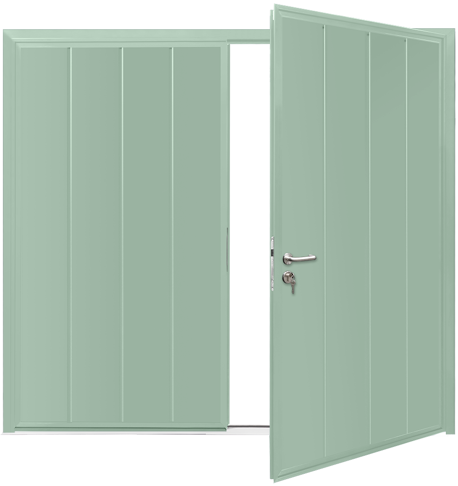 Car Teck Side Hinged Centre Rib Vertical Smooth Chartwell Green BS 14 C 35