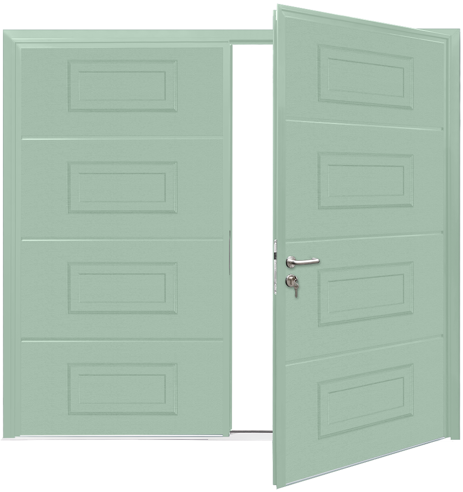 Car Teck Side Hinged Georgian Horizontal Woodgrain Chartwell Green BS 14 C 35
