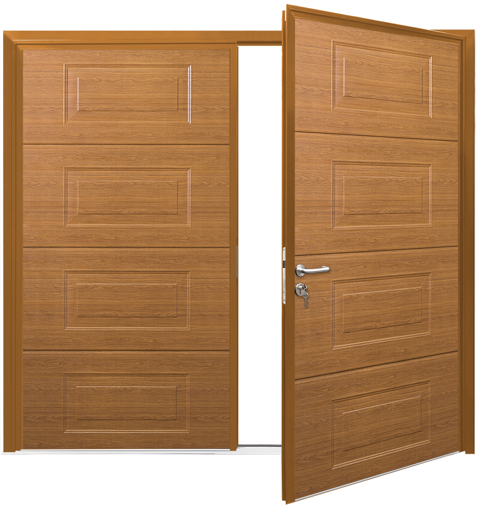 Car Teck Side Hinged Georgian Horizontal Woodgrain Golden Oak