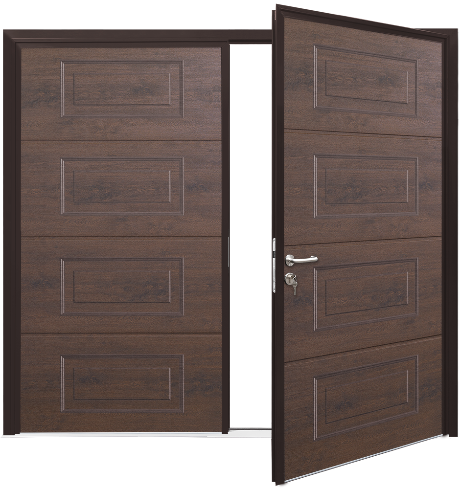 Car Teck Side Hinged Georgian Horizontal Woodgrain Night Oak