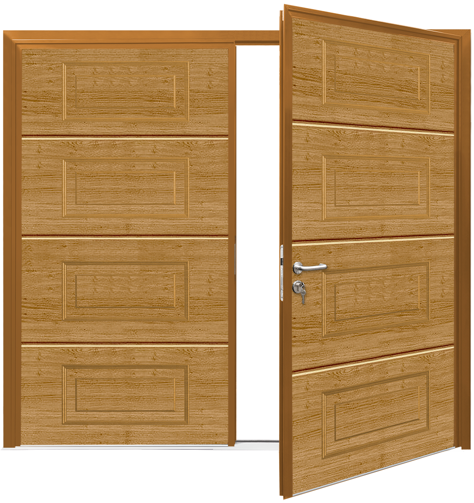 Teckentrup Insulated CarTeck Side Hinged Georgian Horizontal - Woodgrain Winchester