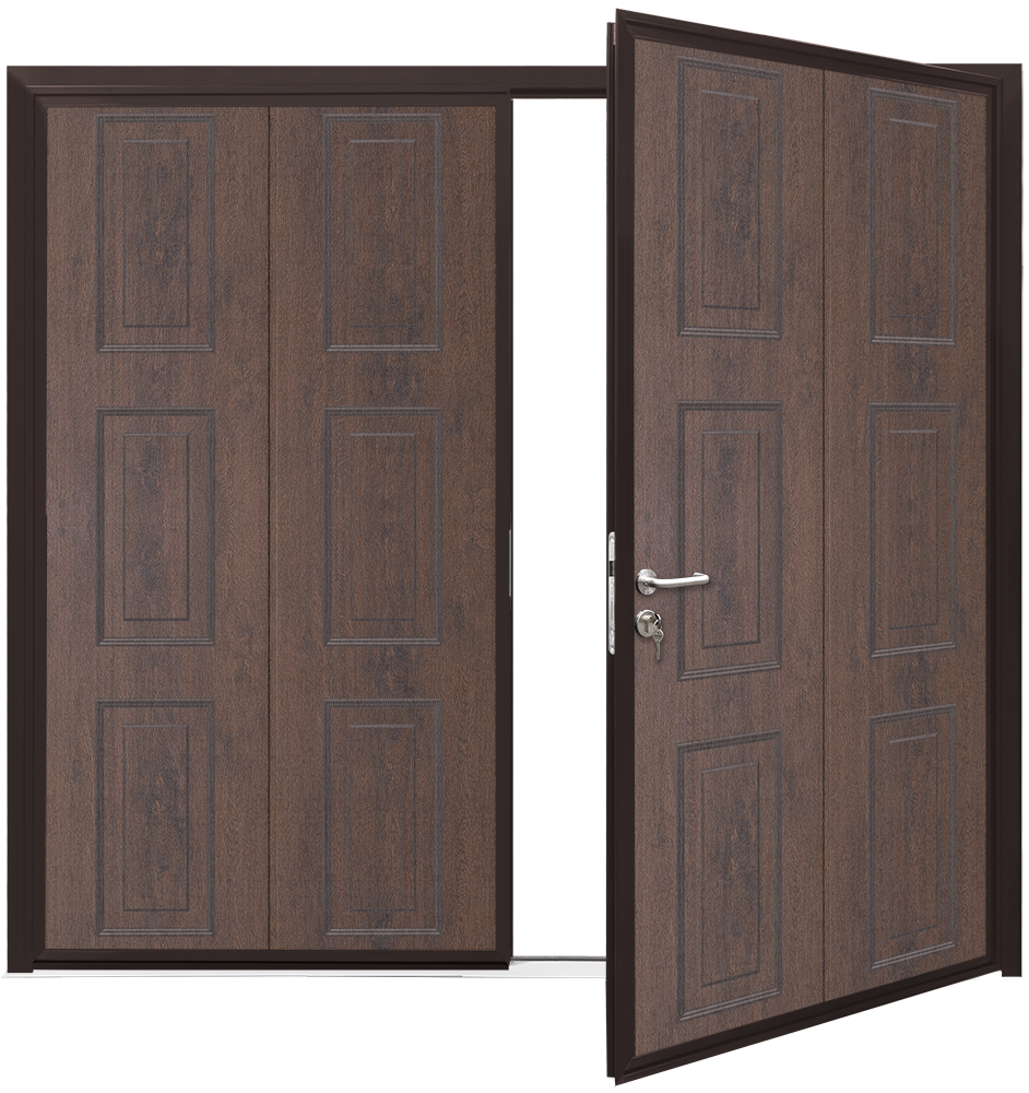 Car Teck Side Hinged Georgian Vertical Woodgrain Night Oak