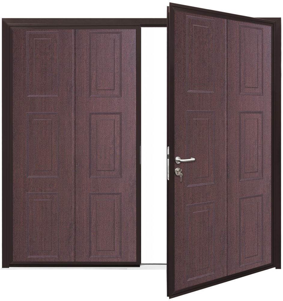 Car Teck Side Hinged Georgian Vertical Woodgrain Rosewood