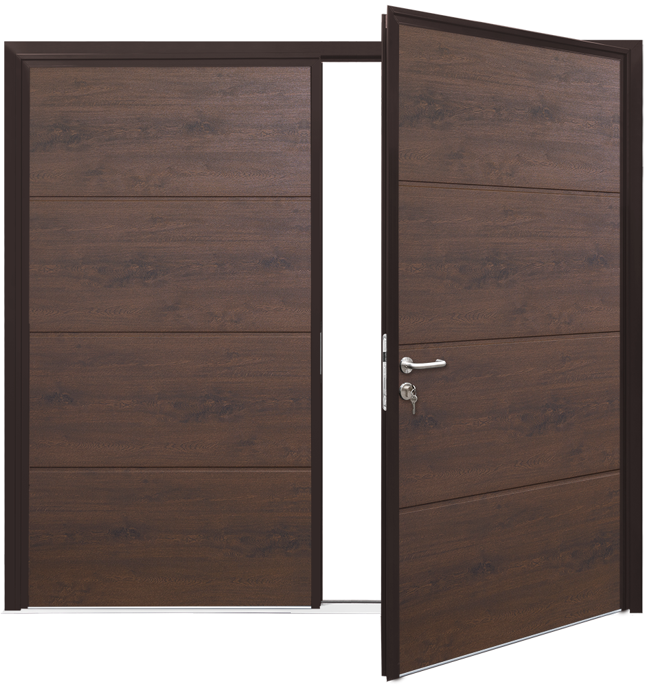 Car Teck Side Hinged Solid Horizontal Smooth Night Oak