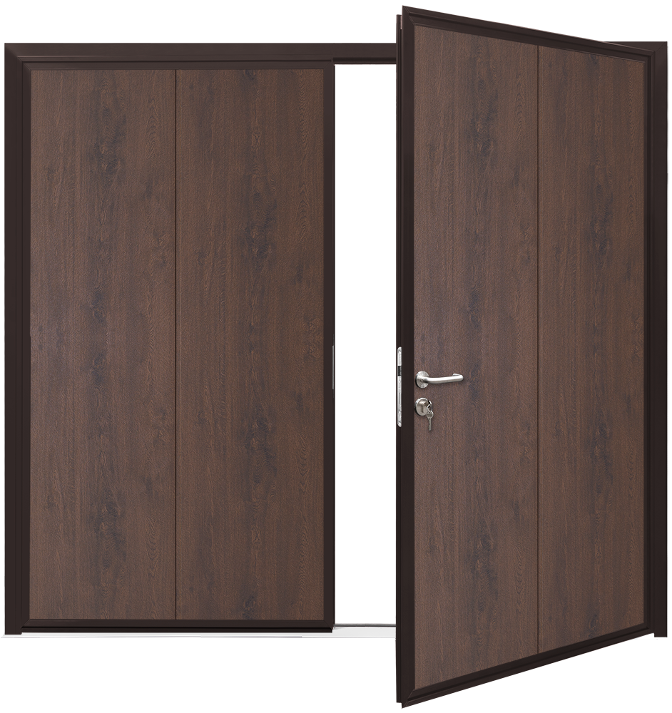 Car Teck Side Hinged Solid Vertical Smooth Night oak