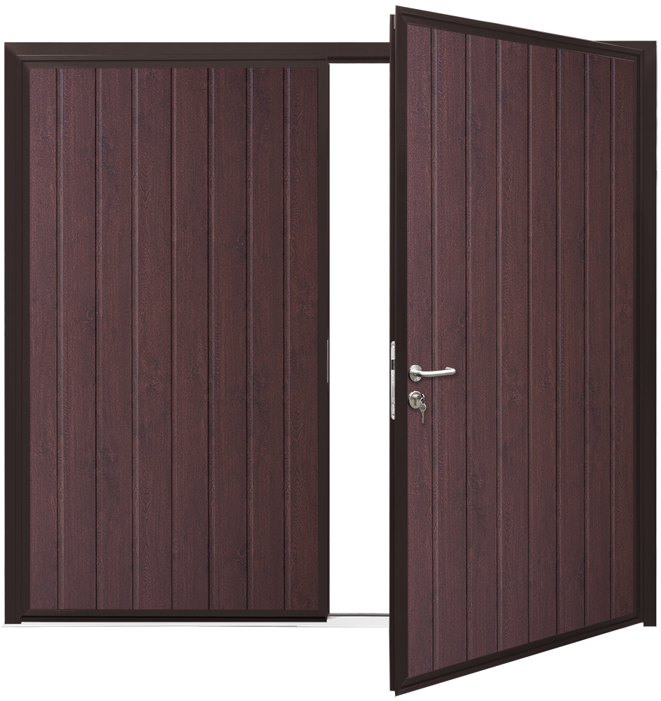 Car Teck Side Hinged Standard Rib Vertical Smooth Rosewood