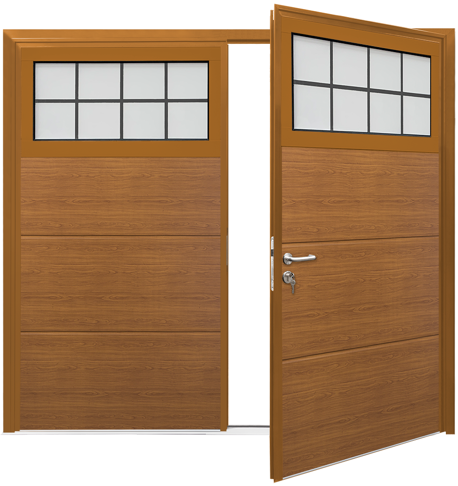 Car Teck Side Hinged Traditional Solid Horizontal Smooth Golden Oak