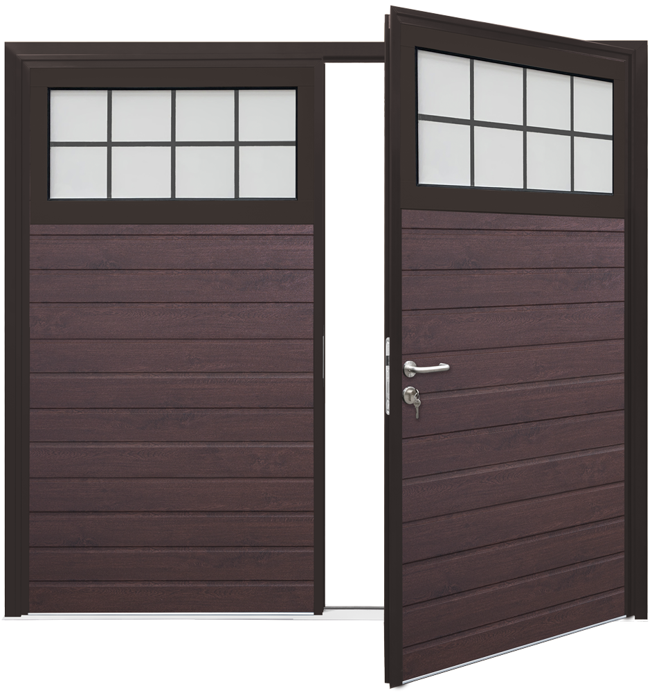 Car Teck Side Hinged Traditional Standard Rib Horizontal Smooth Rosewood