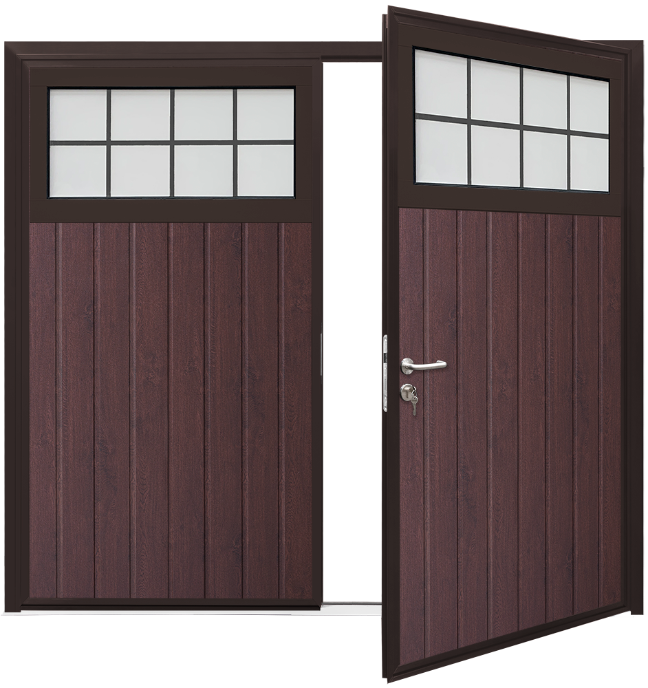 Car Teck Side Hinged Traditional Standard Rib Vertical Smooth Rosewood