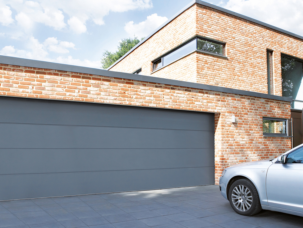 Carteck Solid Supersize Sectional Garage Door - Smooth Anthracite Grey
