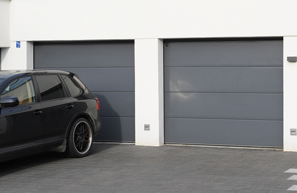 CarTeck Insulated Solid Sectional Garage Door - Smooth Anthracite Grey RAL 7016