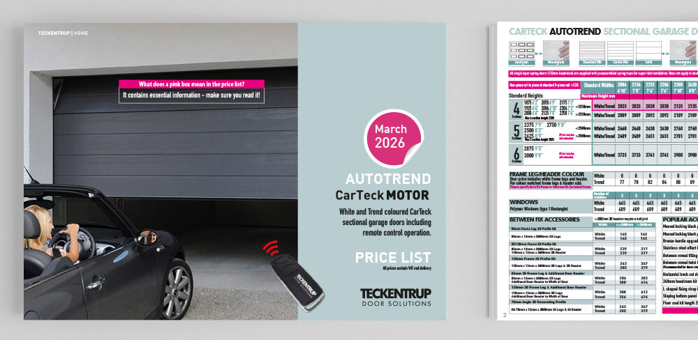 Teckentrup Auto Trend Price List Spread 2026