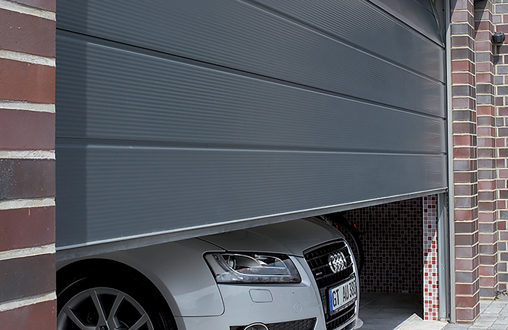 CarTeck Centre Rib Sectional Garage Door - Micro Profiled Anthracite Grey RAL 7016