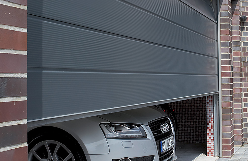 CarTeck Insulated Centre Rib Sectional Garage Door - Micro Profiled Anthracite Grey RAL 7016