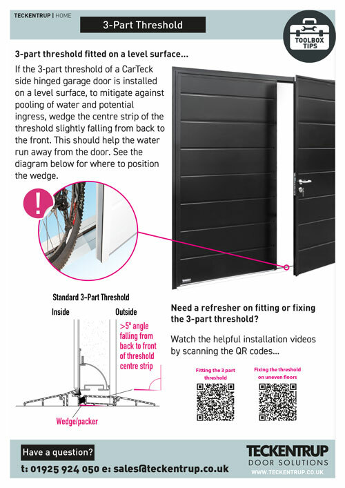 Toolbox Tip - Side Hinged Threshold Packing cover