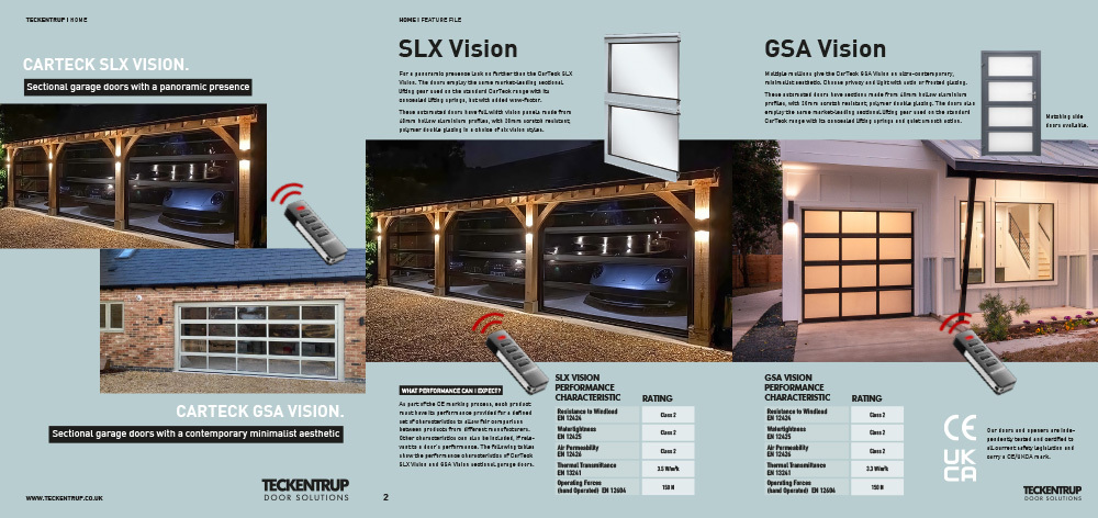 Teckentrup Car Teck SLX GSA Sectional Brochure Spread 2023