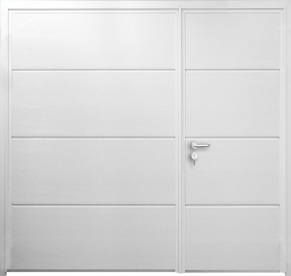 CarTeck Solid Side Hinged Garage Door - Horizontal Asymmetric