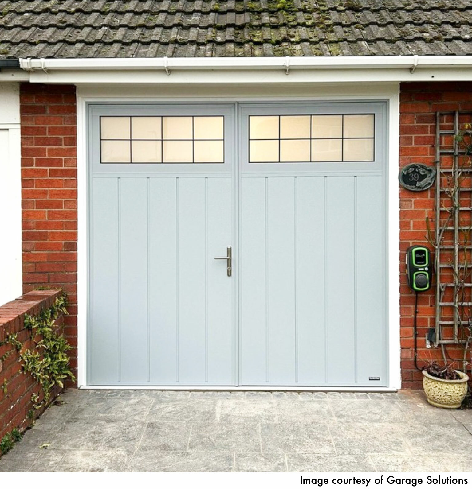 CarTeck Insulated Traditional Side Hinged Garage Door - Smooth Agate Grey