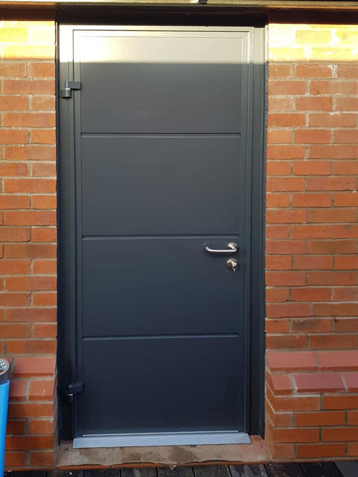 Teckentrup Carteck Side Hinged Side Door Solid Horizontal Smooth In Anthracite