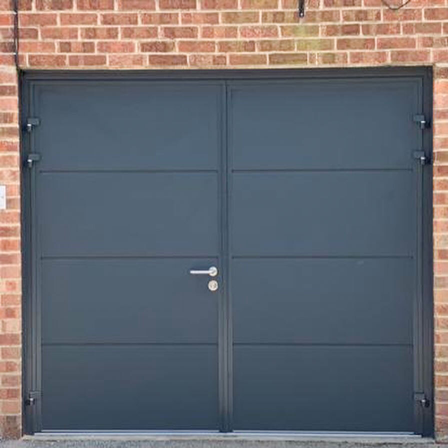 Teckentrup Carteck Side Hinged Solid Horizontal Smooth In Anthracite 2