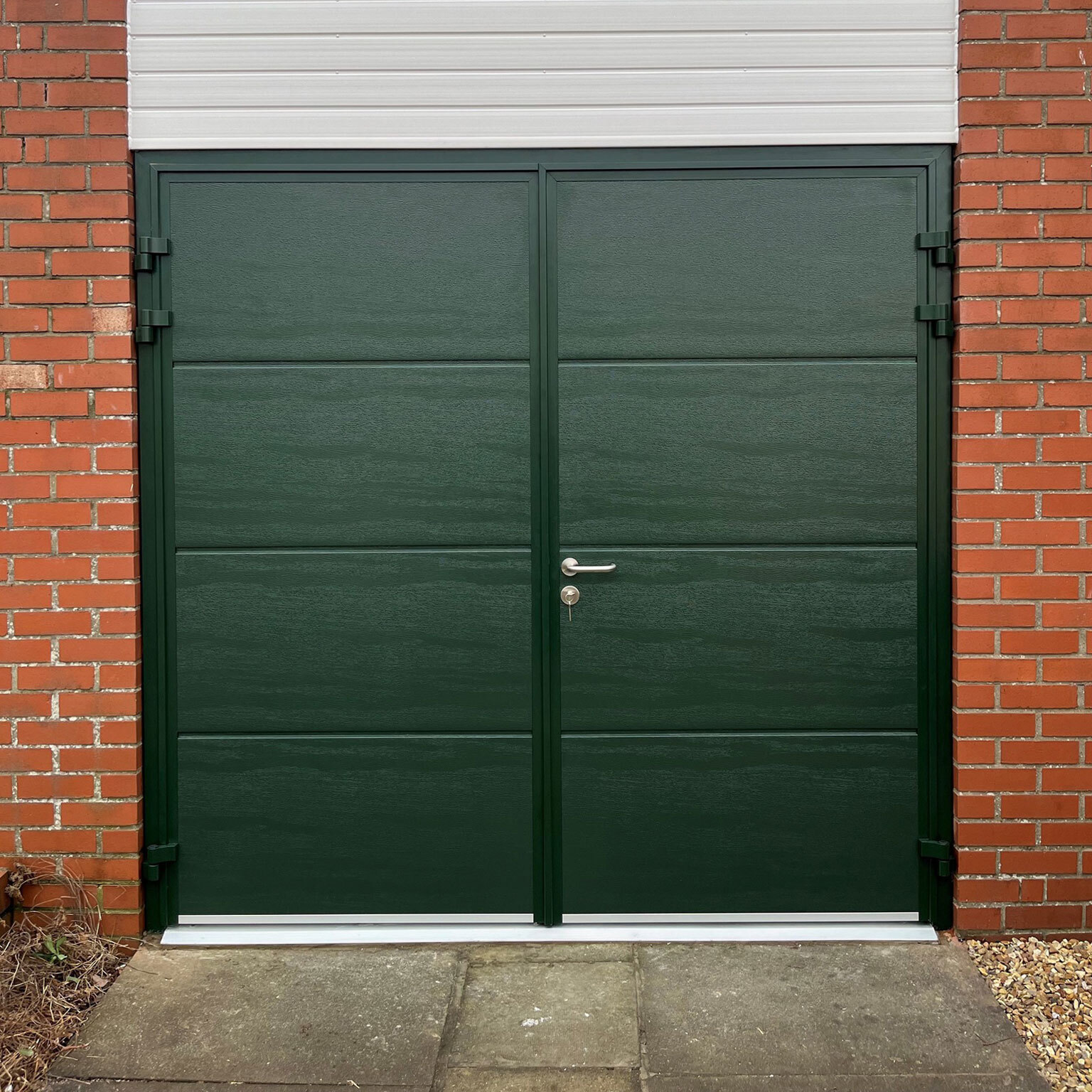 Teckentrup Carteck Side Hinged Solid Horizontal Woodgrain In Moss Green