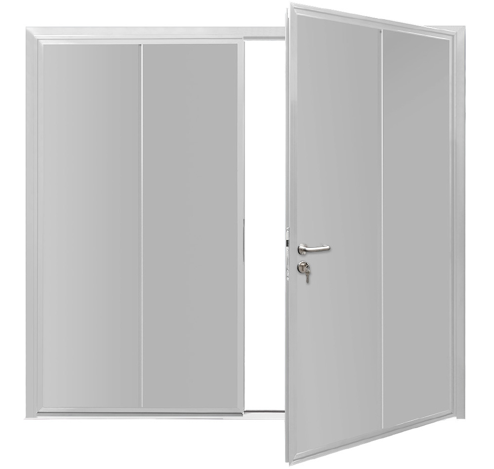Teckentrup Insulated CarTeck Side Hinged Solid Vertical White Aluminium
