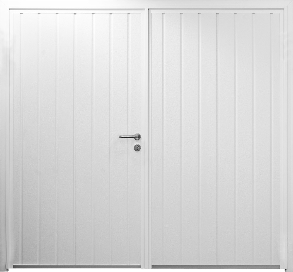 CarTeck Standard Rib Side Hinged Garage Door - Vertical