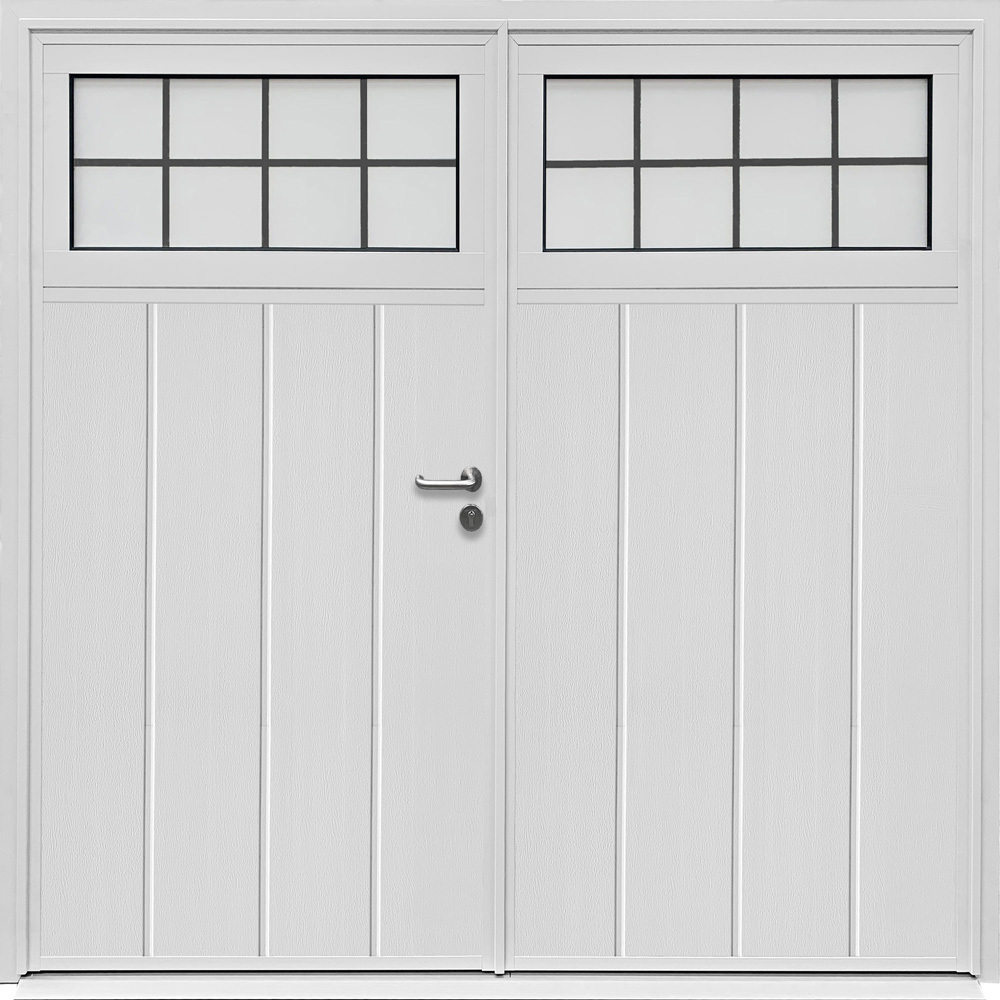 Carteck Traditional Side Hinged Garage Door - Centre Ribbed Vertical