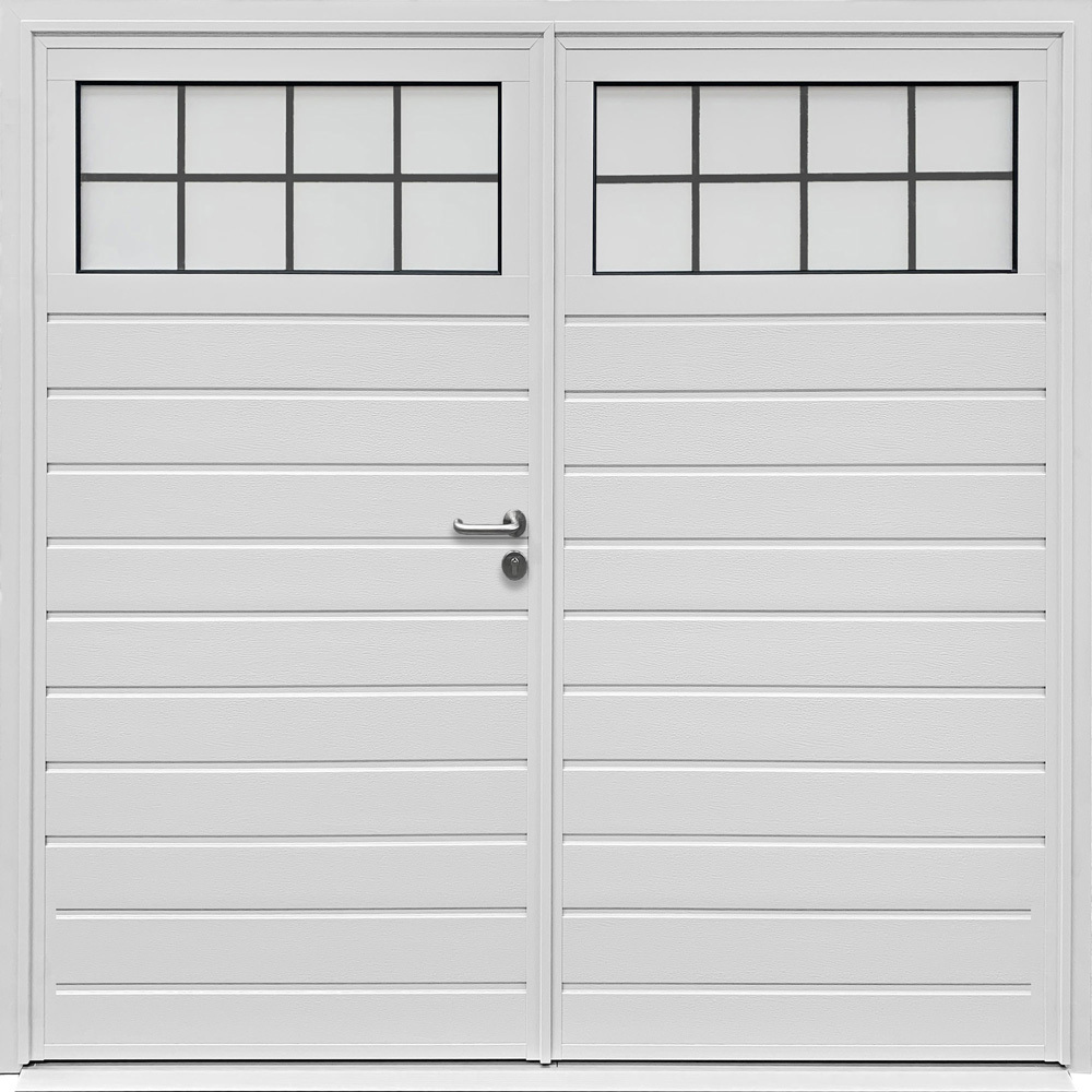 CarTeck Traditional Side Hinged Garage Door - Standard Ribbed Horizontal