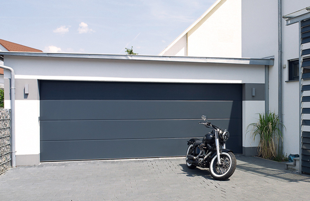 CarTeck Insulated Solid Sectional Garage Door - Smooth Anthracite Grey RAL 7016