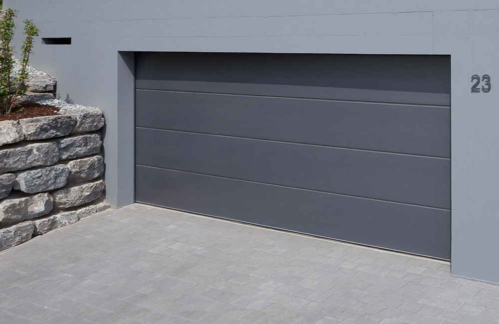 CarTeck Insulated Solid Sectional Garage Door - Smooth Anthracite Grey RAL 7016