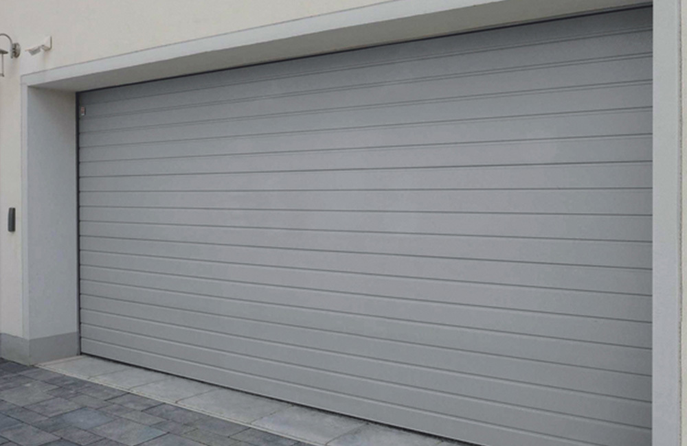 CarTeck Insulated Standard Rib Sectional Garage Door - Smooth White Aluminium RAL 9006