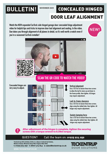 Concealed Hinged Door Leaf Alignment - Teckentrup Side Hinged Garage Doors cover