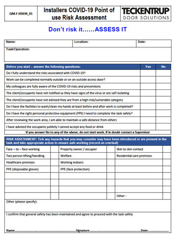 Basic Risk Assessment Template from www.teckentrup.co.uk