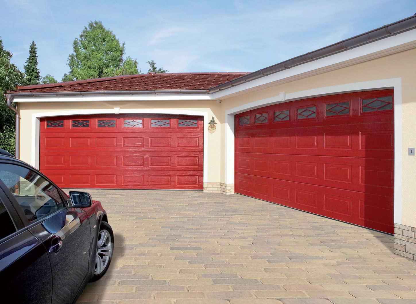 Teckentrup Georgian Garage Door Red Location