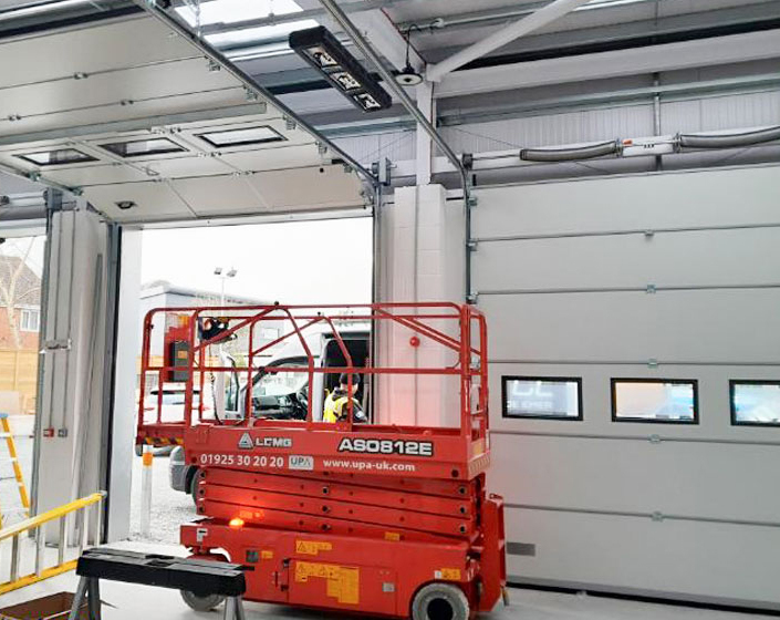 Safe working at height using a scissor lift